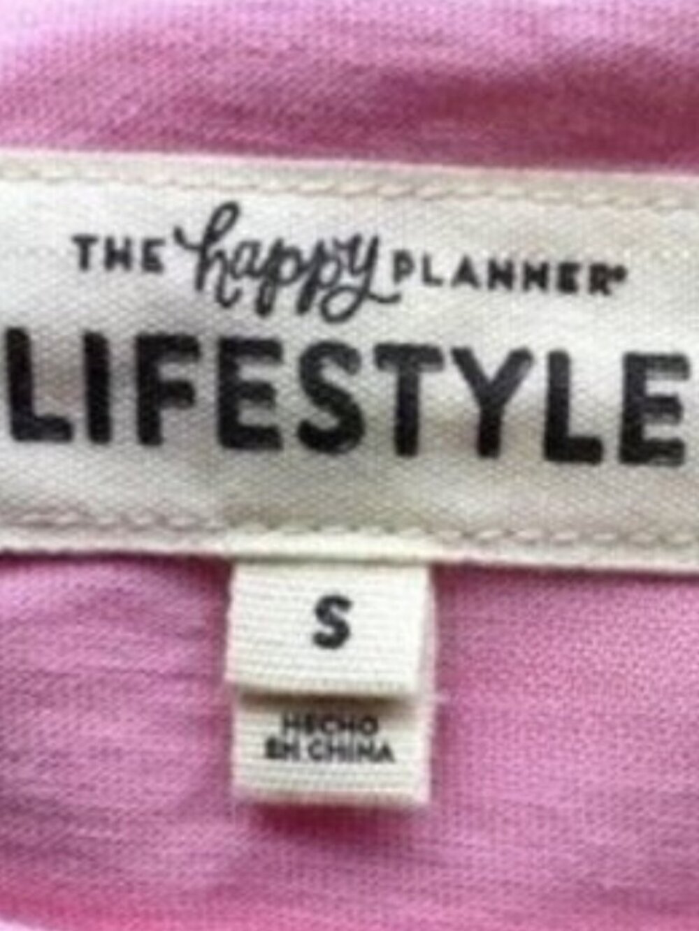 2 for $20 The Happy Planner Tee Shirt NWT - “HAPPY” Graphic Pink Top - Small - Picture 5 of 7